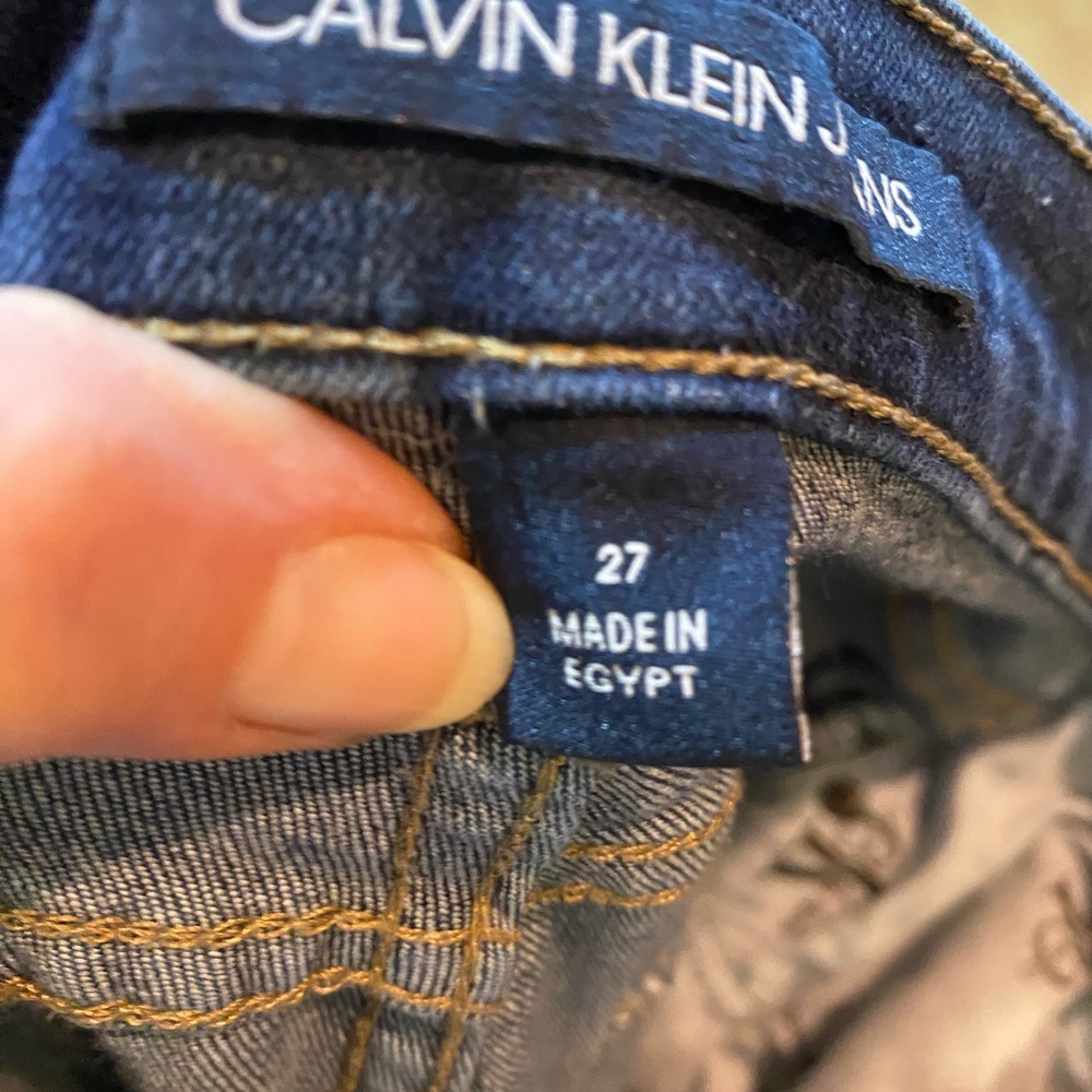 Calvin Klein Dark Blue Denim Jeans - Picture 5 of 5